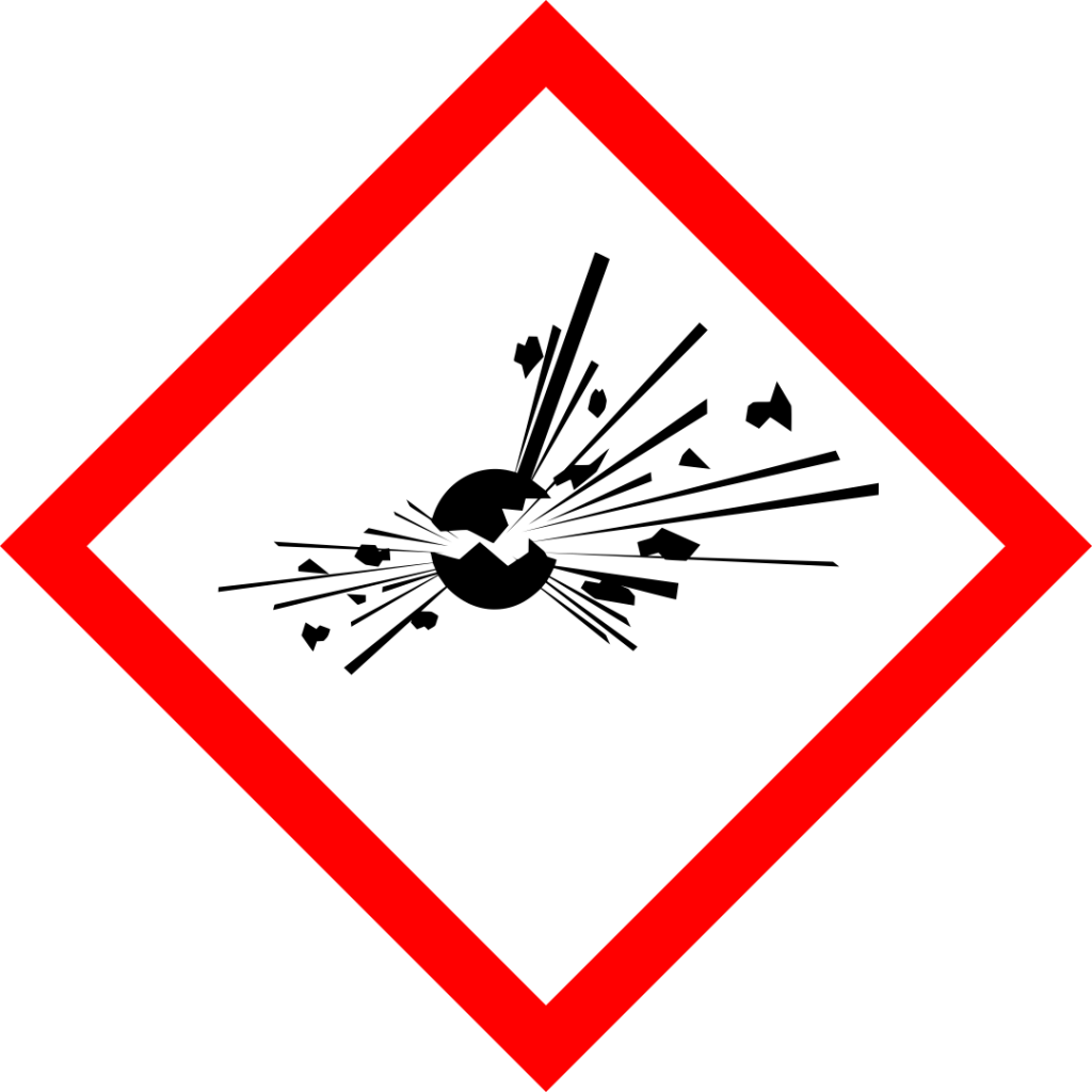 Exploding bomb pictogram
