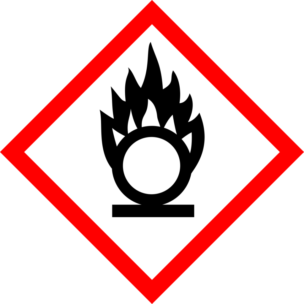 Flame over circle pictogram